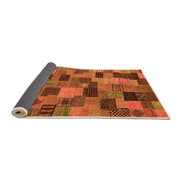 Sideview of Abstract Orange Modern Rug, abs4222org