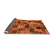 Sideview of Abstract Orange Modern Rug, abs4222org