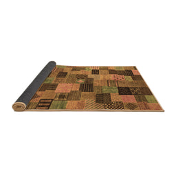 Sideview of Abstract Brown Modern Rug, abs4222brn