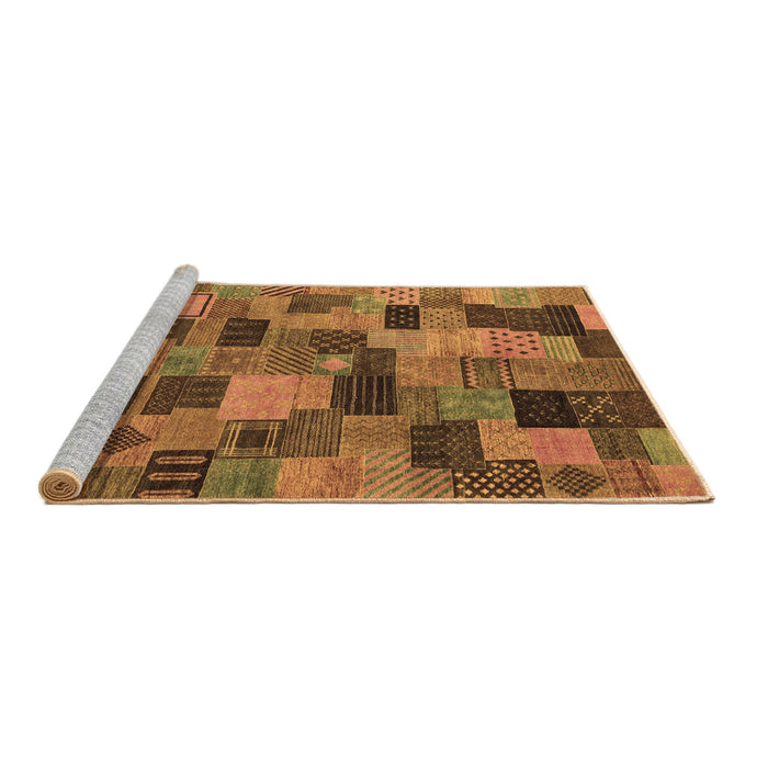 Sideview of Machine Washable Abstract Brown Modern Rug, wshabs4222brn