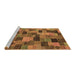 Sideview of Machine Washable Abstract Brown Modern Rug, wshabs4222brn