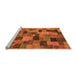 Sideview of Machine Washable Abstract Orange Modern Area Rugs, wshabs4222org