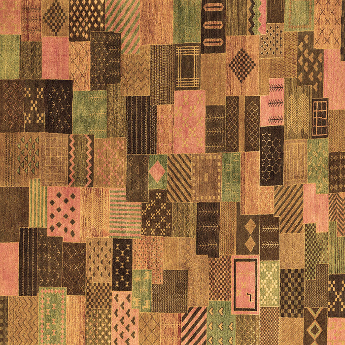 Square Abstract Brown Modern Rug, abs4222brn