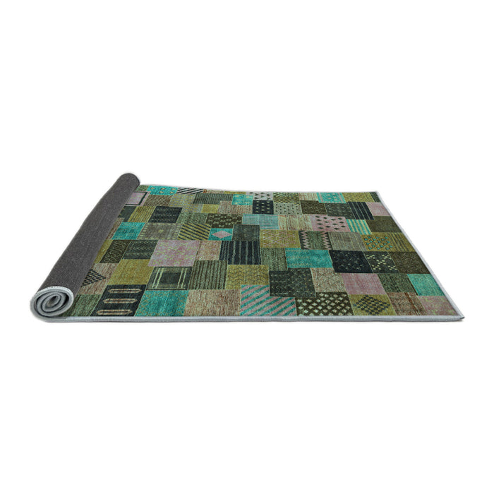 Sideview of Abstract Light Blue Modern Rug, abs4222lblu