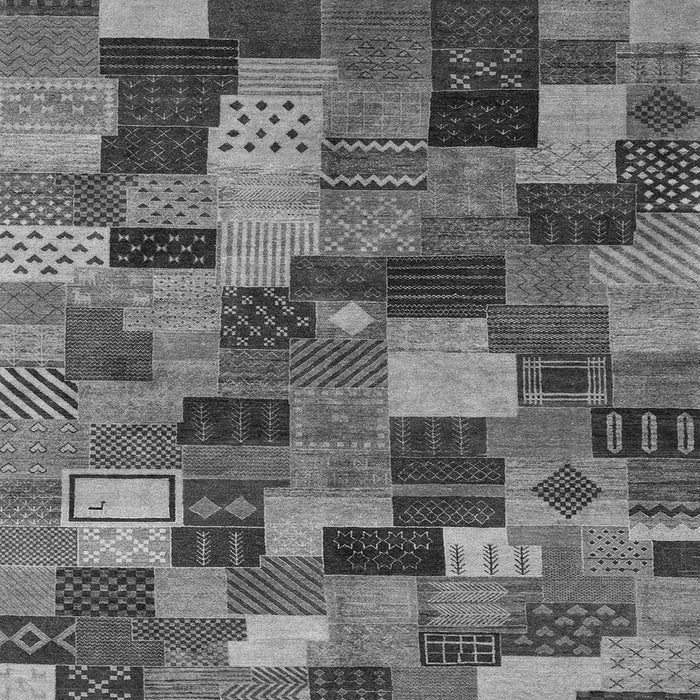 Square Abstract Gray Modern Rug, abs4222gry