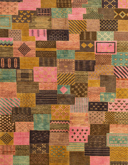 Abstract Dark Sienna Brown Modern Rug, abs4222