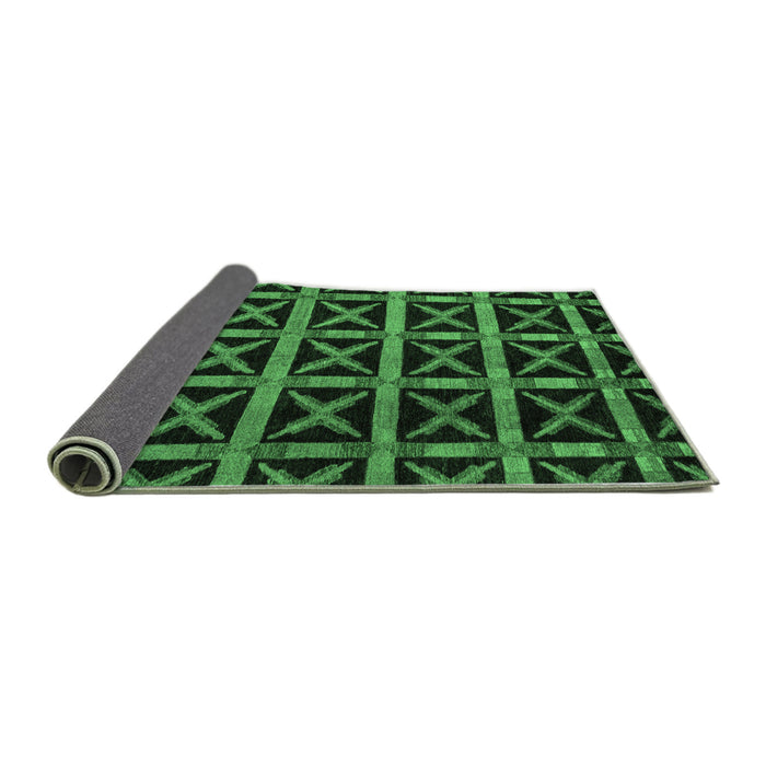 Sideview of Abstract Emerald Green Modern Rug, abs4223emgrn