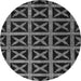 Round Machine Washable Abstract Gray Modern Rug, wshabs4223gry