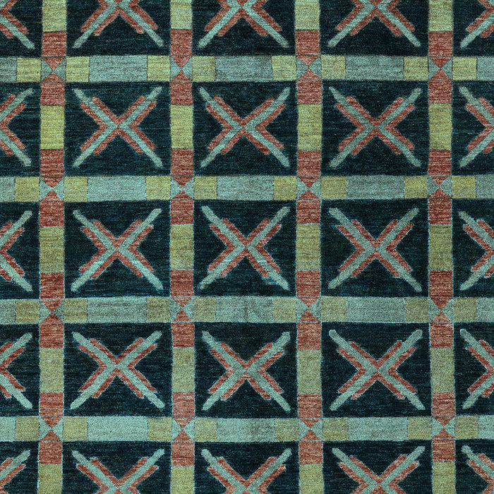 Abstract Light Blue Modern Rug, abs4223lblu