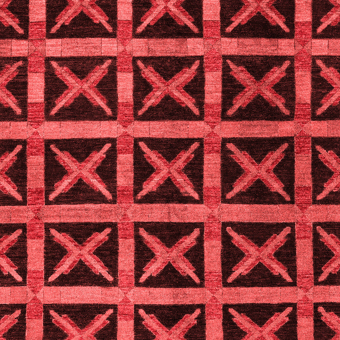 Machine Washable Abstract Red Modern Rug, wshabs4223red