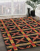 Abstract Red Modern Rug in Family Room, abs4223