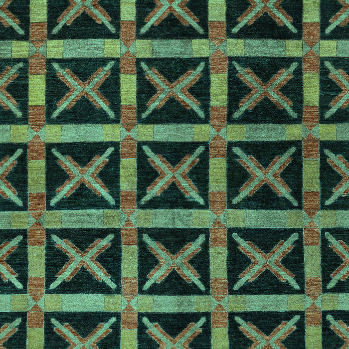 Abstract Turquoise Modern Rug, abs4223turq