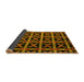 Sideview of Abstract Yellow Modern Rug, abs4223yw