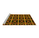 Sideview of Machine Washable Abstract Yellow Modern Rug, wshabs4223yw