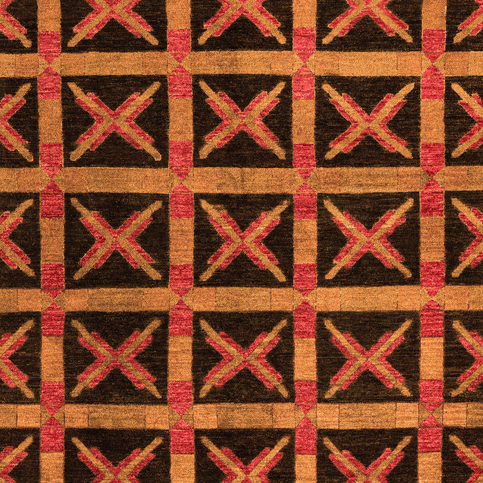 Machine Washable Abstract Orange Modern Area Rugs, wshabs4223org