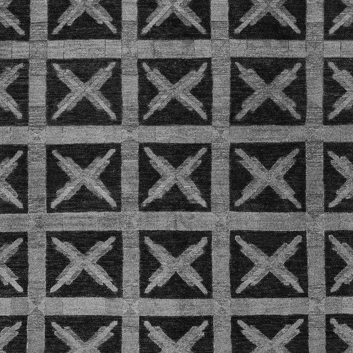 Machine Washable Abstract Gray Modern Rug, wshabs4223gry