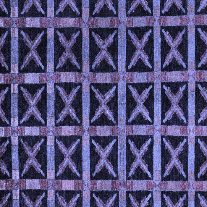 Square Abstract Blue Modern Rug, abs4223blu