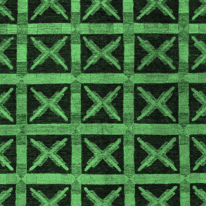 Machine Washable Abstract Emerald Green Modern Area Rugs, wshabs4223emgrn