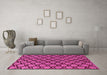 Machine Washable Abstract Pink Modern Rug in a Living Room, wshabs4224pnk