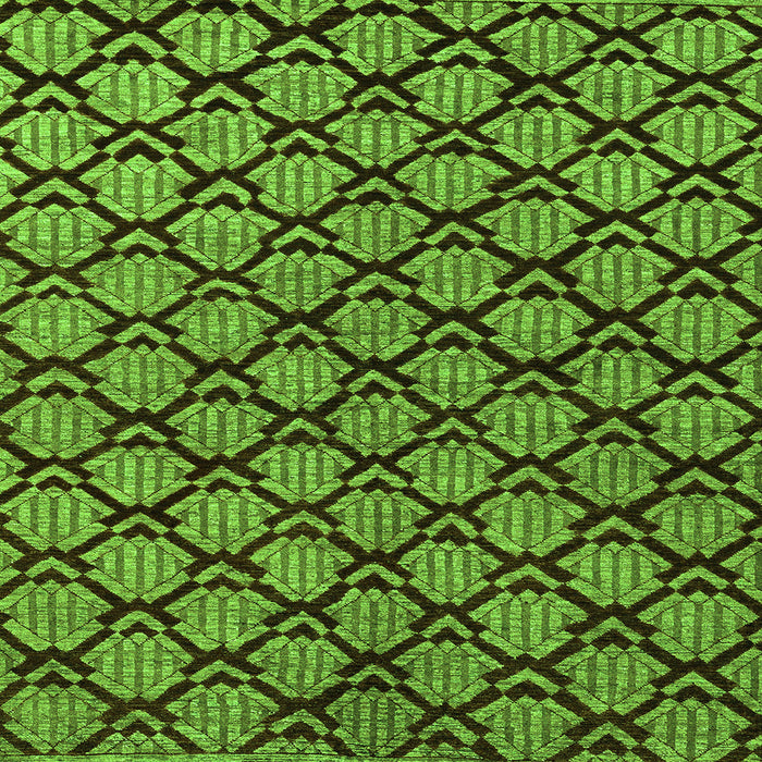 Square Machine Washable Abstract Green Modern Area Rugs, wshabs4224grn