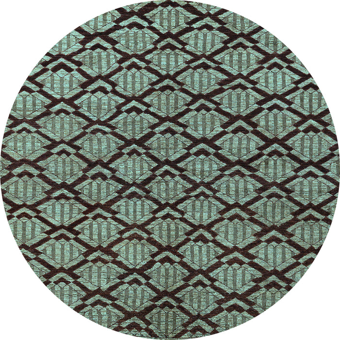 Round Machine Washable Abstract Light Blue Modern Rug, wshabs4224lblu