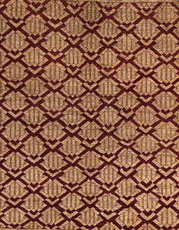 Abstract Saffron Red Modern Rug, abs4224