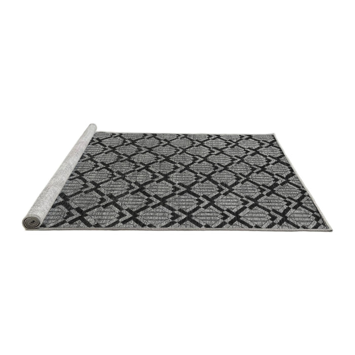 Sideview of Machine Washable Abstract Gray Modern Rug, wshabs4224gry