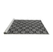 Sideview of Machine Washable Abstract Gray Modern Rug, wshabs4224gry