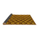 Sideview of Abstract Yellow Modern Rug, abs4224yw