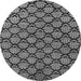 Round Abstract Gray Modern Rug, abs4224gry