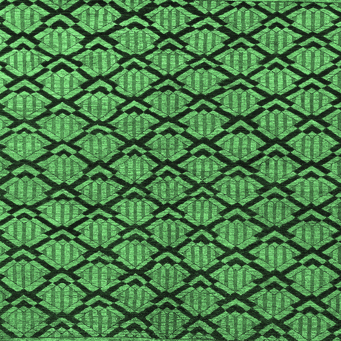 Square Machine Washable Abstract Emerald Green Modern Area Rugs, wshabs4224emgrn
