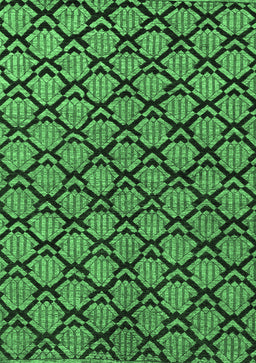 Abstract Emerald Green Modern Rug, abs4224emgrn