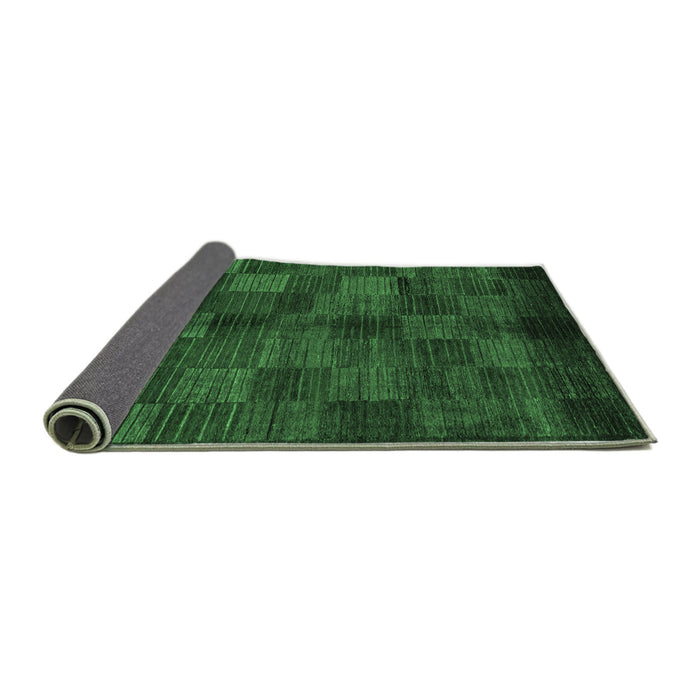 Sideview of Checkered Emerald Green Modern Rug, abs4225emgrn