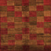 Square Checkered Orange Modern Rug, abs4225org