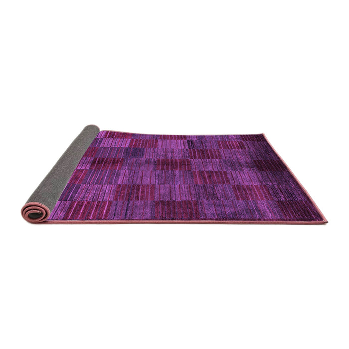 Sideview of Checkered Purple Modern Rug, abs4225pur