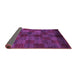 Sideview of Checkered Purple Modern Rug, abs4225pur