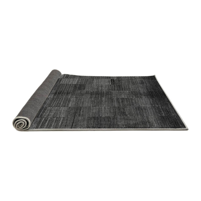 Sideview of Checkered Gray Modern Rug, abs4225gry