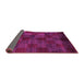 Sideview of Checkered Pink Modern Rug, abs4225pnk