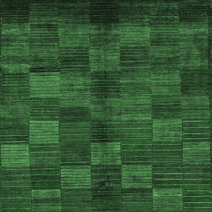 Square Machine Washable Checkered Emerald Green Modern Area Rugs, wshabs4225emgrn