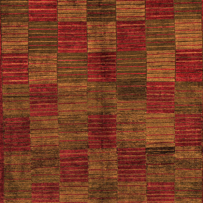 Machine Washable Checkered Orange Modern Area Rugs, wshabs4225org