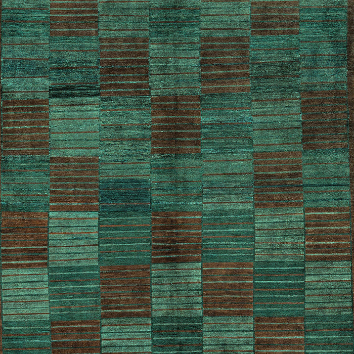 Checkered Turquoise Modern Rug, abs4225turq