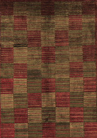 Checkered Brown Modern Rug, abs4225brn