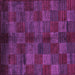 Square Checkered Purple Modern Rug, abs4225pur