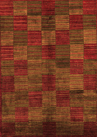 Checkered Orange Modern Rug, abs4225org