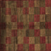 Square Checkered Brown Modern Rug, abs4225brn