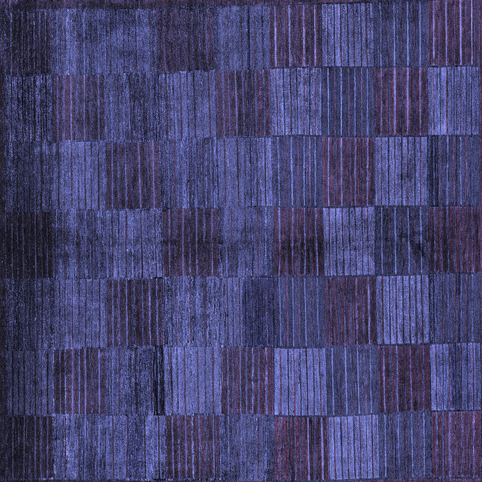 Square Checkered Blue Modern Rug, abs4225blu