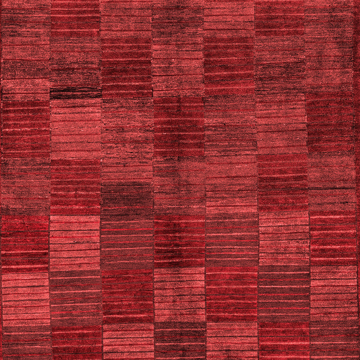 Machine Washable Checkered Red Modern Rug, wshabs4225red