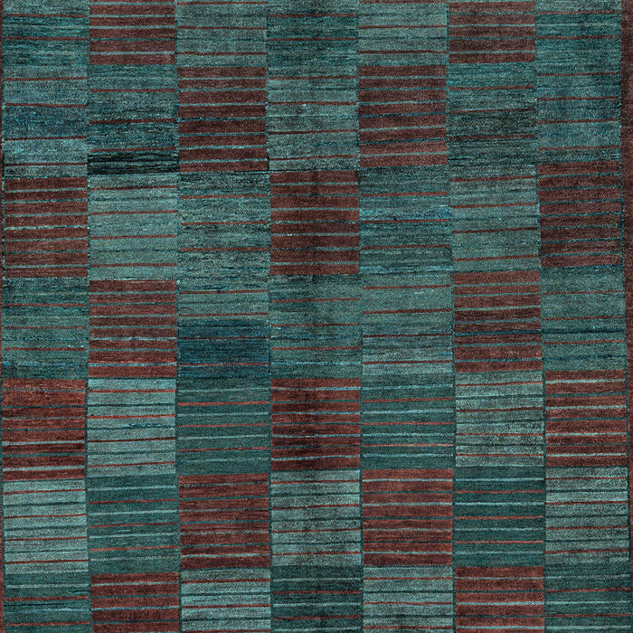 Checkered Light Blue Modern Rug, abs4225lblu