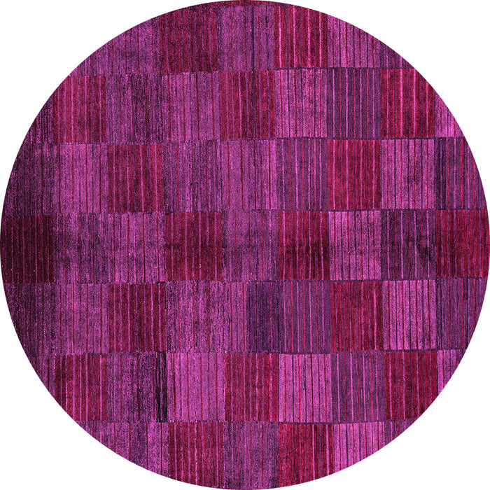 Round Checkered Pink Modern Rug, abs4225pnk