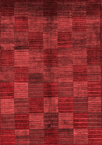 Checkered Red Modern Rug, abs4225red